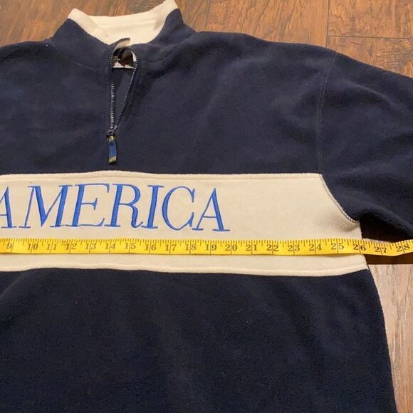 Vintage 90s Perry Ellis America pullover sweatshirt size XXL spell out on front - Picture 7 of 10